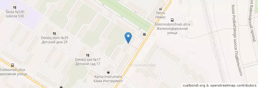 Mapa de ubicacion de Авицена en Russie, District Fédéral Du Nord-Ouest, Oblast De Léningrad, Saint-Pétersbourg, Пушкинский Район, Пушкин.