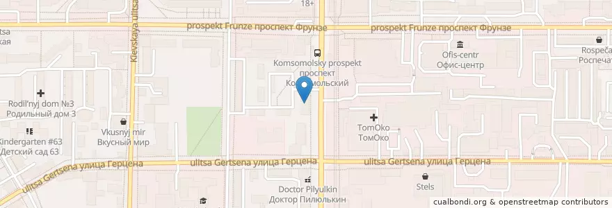 Mapa de ubicacion de Спортивный клуб Ариадна en ロシア, シベリア連邦管区, トムスク州, トムスク地区, トムスク管区.