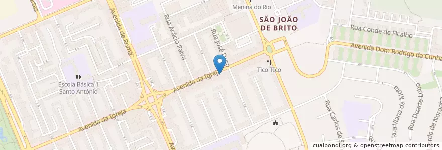 Mapa de ubicacion de CTT en Portogallo, Área Metropolitana De Lisboa, Lisbona, Grande Lisboa, Lisbona, Alvalade.