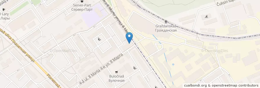 Mapa de ubicacion de Библиотека № 32 (Филиал №62) en Rusia, Distrito Federal Central, Москва, Северный Административный Округ, Район Аэропорт.