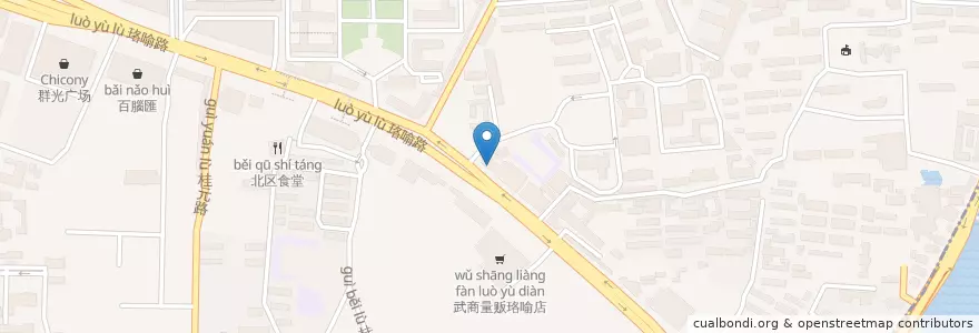Mapa de ubicacion de 招商银行 en Çin, Hubei, Vuhan, 洪山区, 珞南街道.