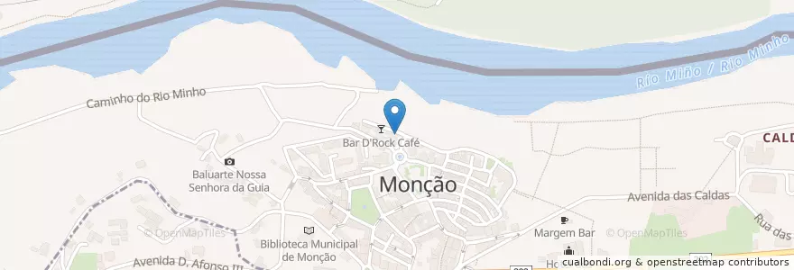Mapa de ubicacion de OLMO en پرتغال, Norte, Alto Minho, O Condado, Viana Do Castelo, Monção E Troviscoso.