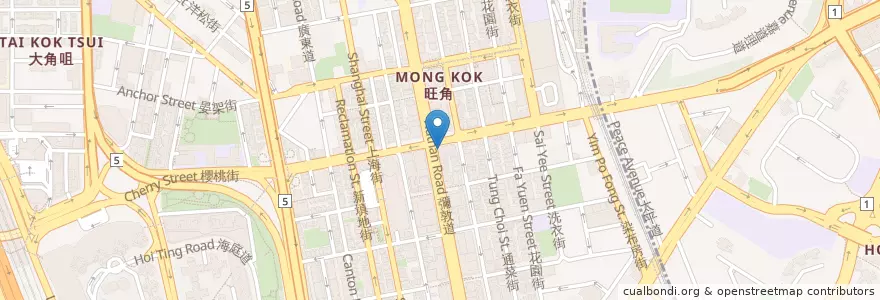 Mapa de ubicacion de 花旗銀行 Citibank en 中国, 広東省, 香港, 九龍, 新界, 油尖旺區 Yau Tsim Mong District.