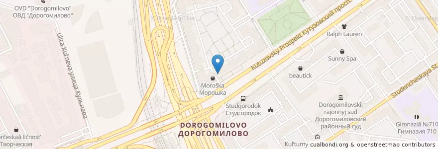 Mapa de ubicacion de Восточный en Russia, Central Federal District, Moscow, Western Administrative Okrug, Dorogomilovo District.