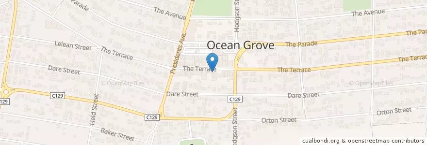 Mapa de ubicacion de Ocean Grove Pharmacy en Австралия, Виктория, City Of Greater Geelong.