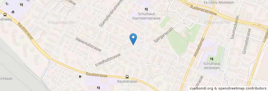Mapa de ubicacion de Brunnen mit Plastik "Frosch" en Switzerland, Zürich, Bezirk Zürich, Zürich.