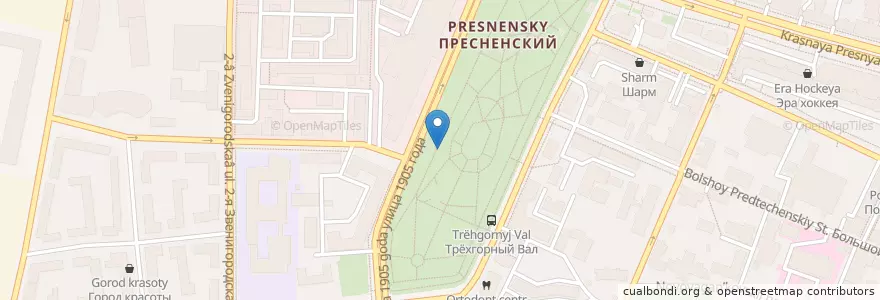 Mapa de ubicacion de Presnensky District en Russia, Central Federal District, Moscow, Central Administrative Okrug, Presnensky District.