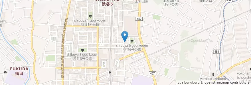 Mapa de ubicacion de きらぼし銀行 en Япония, Канагава, Ямато.