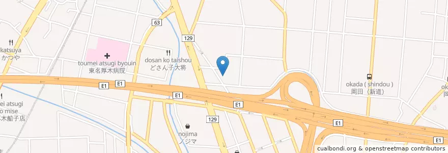 Mapa de ubicacion de Queens Town Part Ⅱ en Japonya, 神奈川県, 厚木市.