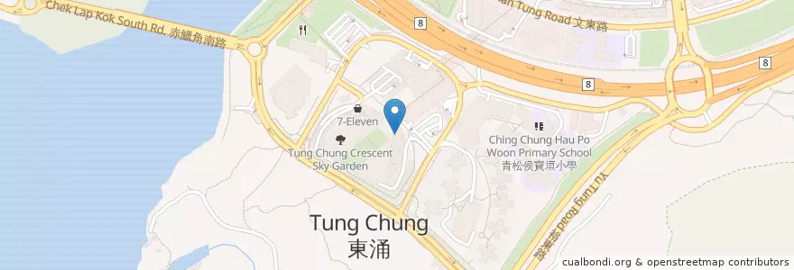 Mapa de ubicacion de Pizza Hut en Çin, Hong Kong, Guangdong, Yeni Bölgeler, 離島區 Islands District.