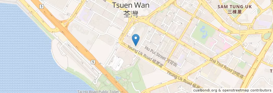 Mapa de ubicacion de HSBC en China, Guangdong, Hong Kong, New Territories, Tsuen Wan District.