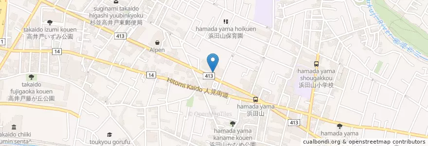 Mapa de ubicacion de たかはしこどもクリニック en Japão, Tóquio, 杉並区.