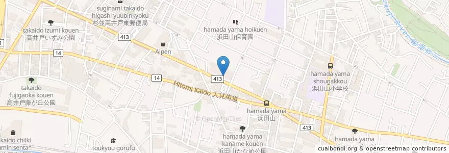 Mapa de ubicacion de こわぐち内科クリニック en Japan, Tokio, 杉並区.