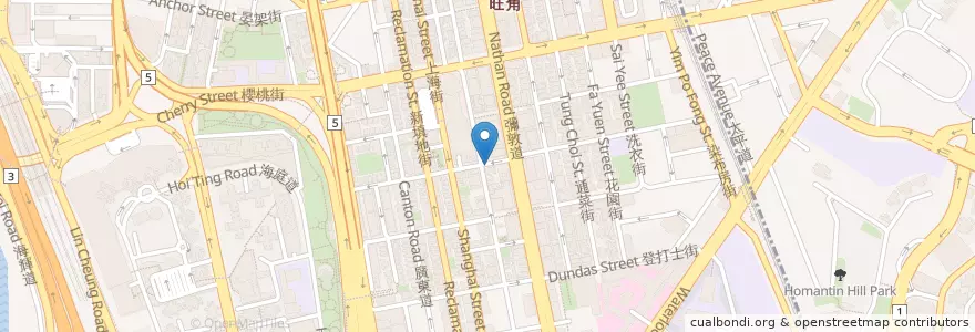 Mapa de ubicacion de 肯德基 KFC en 中国, 广东省, 香港 Hong Kong, 九龍 Kowloon, 新界 New Territories, 油尖旺區 Yau Tsim Mong District.