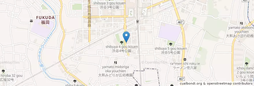 Mapa de ubicacion de 高座渋谷教会 en Japon, Préfecture De Kanagawa, 大和市.