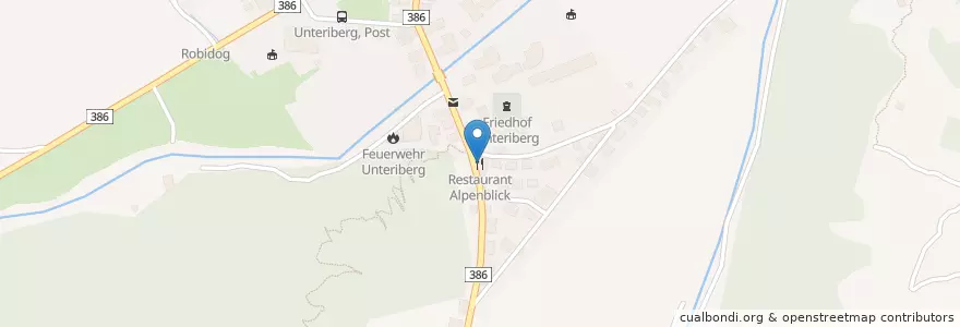 Mapa de ubicacion de Restaurant Alpenblick en Suiza, Schwyz, Schwyz, Unteriberg.