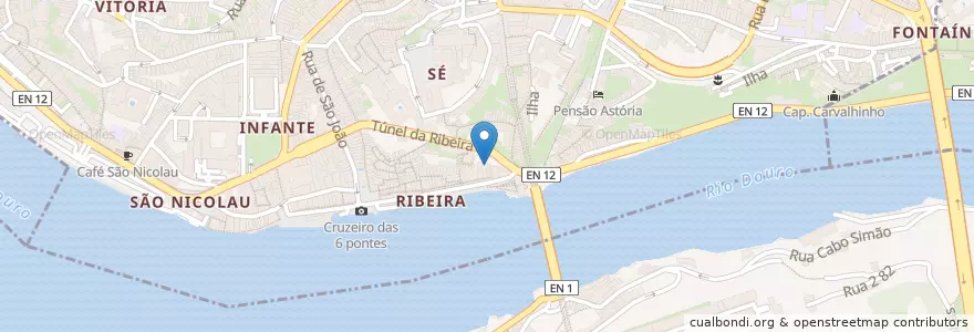 Mapa de ubicacion de Fish Fixe en Portogallo, Nord, Porto, Área Metropolitana Do Porto, Porto, Vila Nova De Gaia, Santa Marinha E São Pedro Da Afurada.