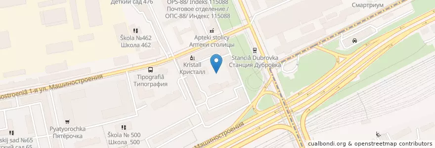 Mapa de ubicacion de Южнопортовый район en Rússia, Distrito Federal Central, Москва, Юго-Восточный Административный Округ, Южнопортовый Район.