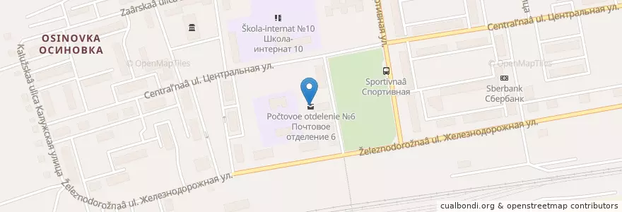 Mapa de ubicacion de Почтовое отделение №6 en Rússia, Distrito Federal Siberiano, Oblast De Irkutsk, Братский Район, Городской Округ Братск.