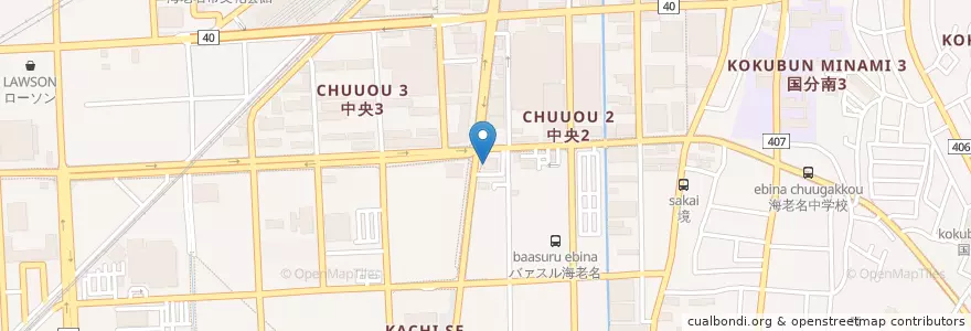 Mapa de ubicacion de モスバーガー en اليابان, كاناغاوا, 海老名市.