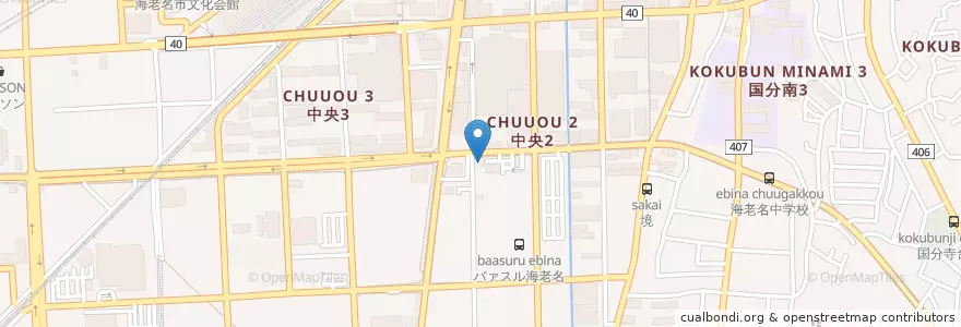 Mapa de ubicacion de かつや en اليابان, كاناغاوا, 海老名市.
