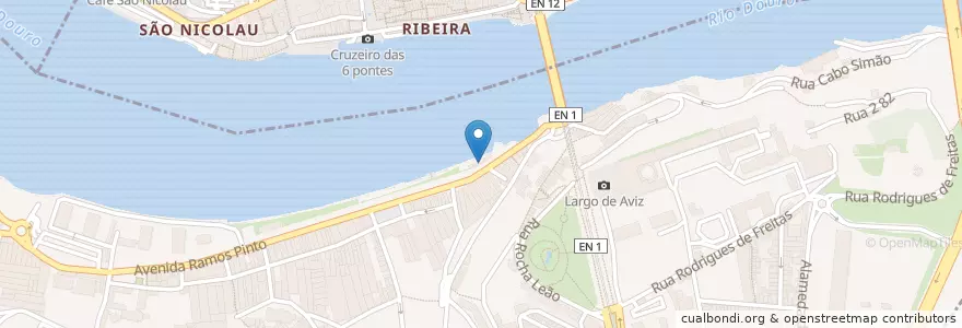 Mapa de ubicacion de Dom Tonho en 葡萄牙, 北部大區, Área Metropolitana Do Porto, Porto, Vila Nova De Gaia, Santa Marinha E São Pedro Da Afurada.