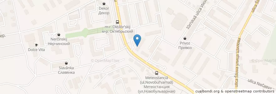 Mapa de ubicacion de 2-е операционное отделение Сбербанка en ロシア, 極東連邦管区, ザバイカリエ地方, チタ地区, チタ管区.