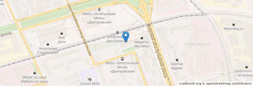 Mapa de ubicacion de Ригла en Россия, Центральный Федеральный Округ, Москва, Северный Административный Округ, Савёловский Район.