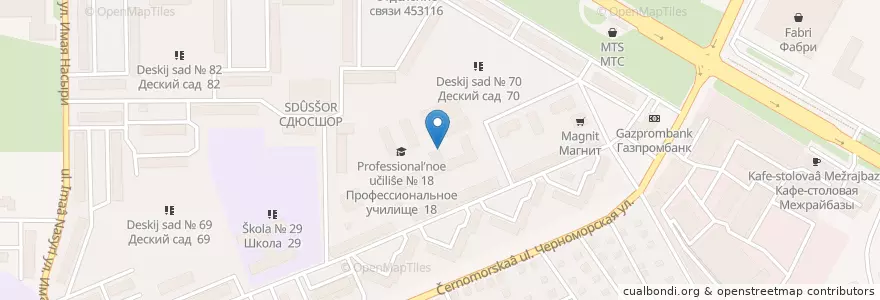 Mapa de ubicacion de Профессиональный лицей №18 en Russland, Föderationskreis Wolga, Baschkortostan, Stadtkreis Sterlitamak.