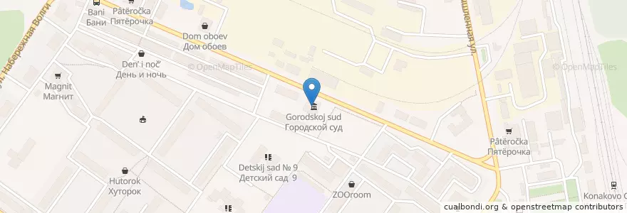 Mapa de ubicacion de Городской суд en Rusia, Distrito Federal Central, Óblast De Tver, Конаковский Район, Городское Поселение Конаково.