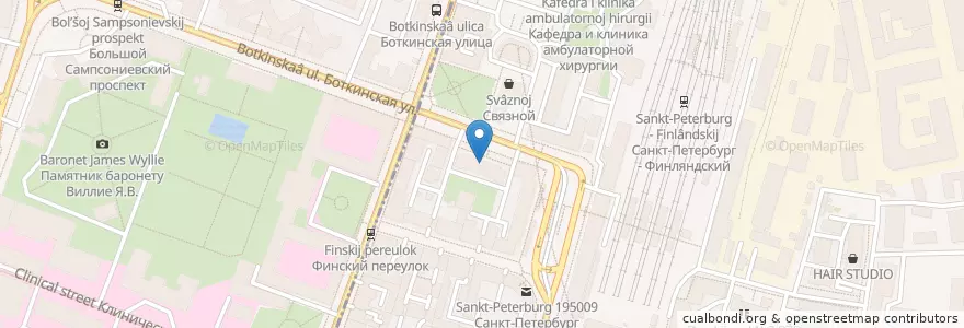 Mapa de ubicacion de Sberbank en Russia, Northwestern Federal District, Leningrad Oblast, Saint Petersburg, Калининский Район, Финляндский Округ.