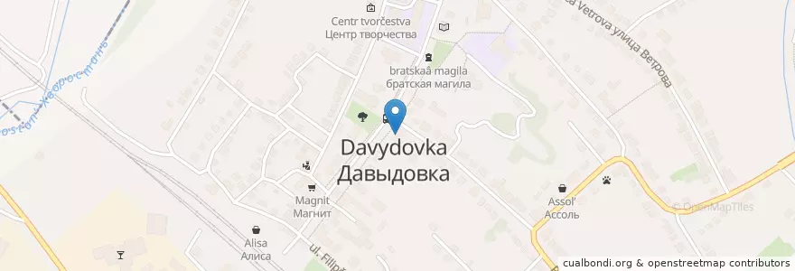 Mapa de ubicacion de Сбербанк en Rusia, Distrito Federal Central, Óblast De Vorónezh, Лискинский Район, Давыдовское Городское Поселение.