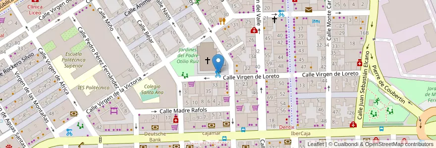 Mapa de ubicacion de (128) Calle Virgen de Loreto en 스페인, Andalucía, Sevilla, 세비야.