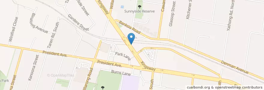 Mapa de ubicacion de Caringbah Station Pharmacy en Austrália, Nova Gales Do Sul, Sutherland Shire Council, Sydney.