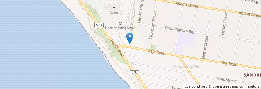 Mapa de ubicacion de Bendigo Bank en استرالیا, Victoria, City Of Bayside.