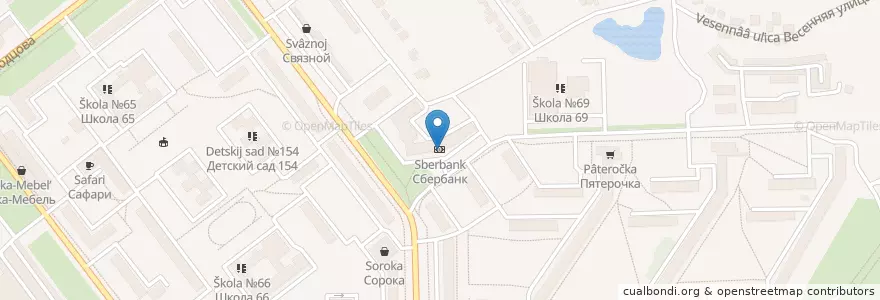 Mapa de ubicacion de Сбербанк en Rusia, Центральный Федеральный Округ, Рязанская Область, Городской Округ Рязань.