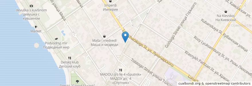 Mapa de ubicacion de Алексфарм en Rusia, Южный Федеральный Округ, Krai De Krasnodar, Городской Округ Геленджик.