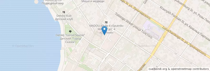Mapa de ubicacion de Геленджик 353460 en روسيا, منطقة فيدرالية جنوبية, منطقة كراسنودار, Городской Округ Геленджик.