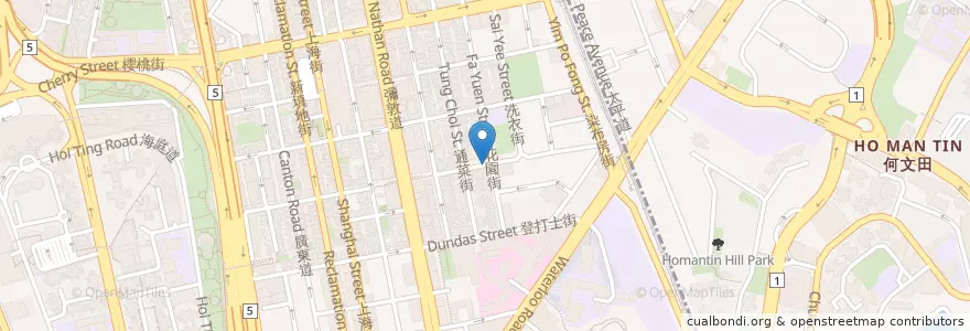 Mapa de ubicacion de 大家樂 Café de Coral en Китай, Гуандун, Гонконг, Цзюлун, Новые Территории, 油尖旺區 Yau Tsim Mong District.