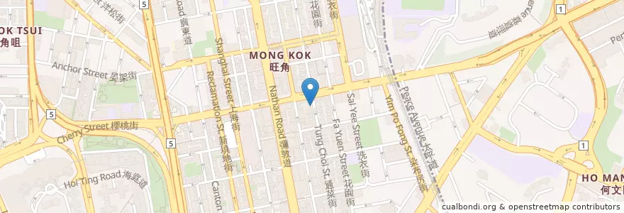 Mapa de ubicacion de Dim Dim Sum en China, Guangdong, Hong Kong, Kowloon, New Territories, Yau Tsim Mong District.