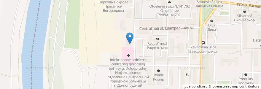 Mapa de ubicacion de Женская консультация en Rusland, Centraal Federaal District, Oblast Moskou, Городской Округ Долгопрудный.