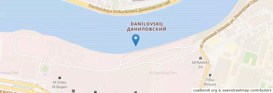 Mapa de ubicacion de Даниловский район en Rusland, Centraal Federaal District, Moskou, Южный Административный Округ, Даниловский Район.