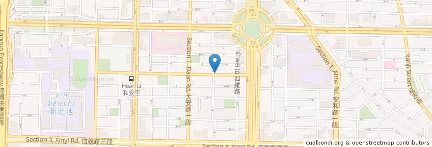 Mapa de ubicacion de Diary en 台湾, 新北市, 台北市, 大安区.
