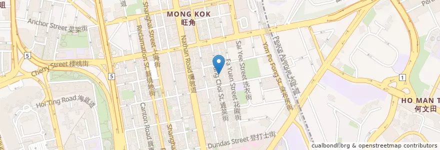 Mapa de ubicacion de 意日菜 en China, Guangdong, Hongkong, Kowloon, New Territories, 油尖旺區 Yau Tsim Mong District.