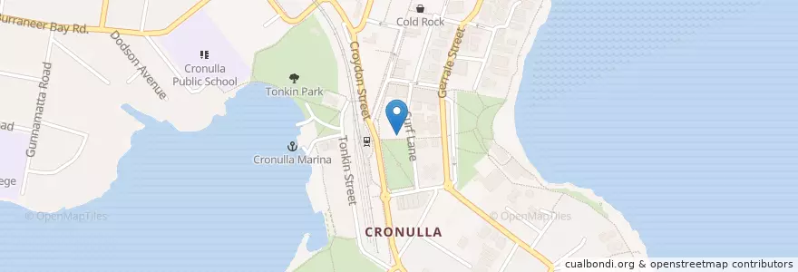 Mapa de ubicacion de Breena Cafe en Avustralya, New South Wales, Sutherland Shire Council, Sydney.
