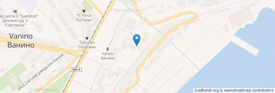 Mapa de ubicacion de котельная порта en Россия, Дальневосточный Федеральный Округ, Хабаровский Край, Ванинский Район.