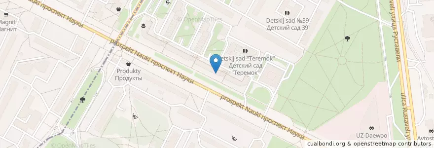 Mapa de ubicacion de Детская библиотека en Rusland, Северо-Западный Федеральный Округ, Oblast Leningrad, Sint-Petersburg, Калининский Район, Округ Пискарёвка.