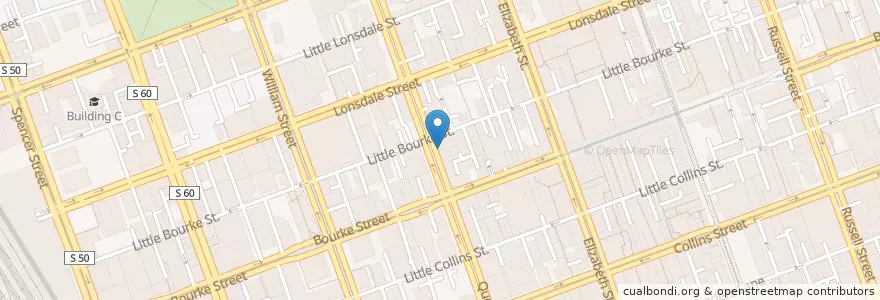 Mapa de ubicacion de Kyoto Sushi & Noodle Bar en Australia, Victoria, City Of Melbourne.