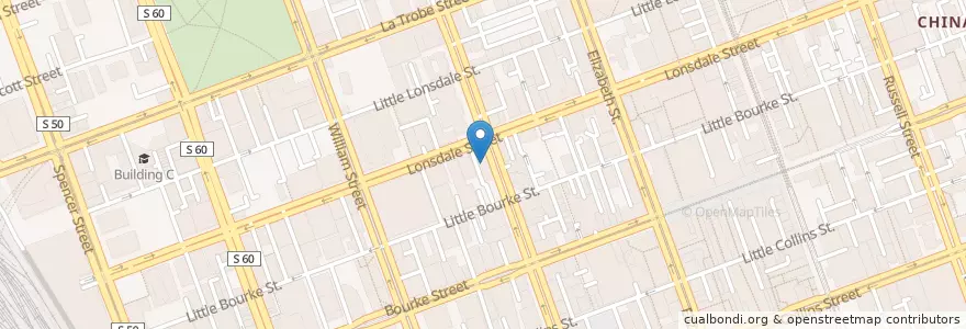 Mapa de ubicacion de Speck en Australien, Victoria, City Of Melbourne.