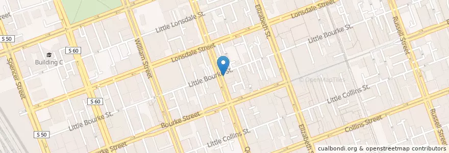 Mapa de ubicacion de Kenny's en Australie, Victoria, City Of Melbourne.